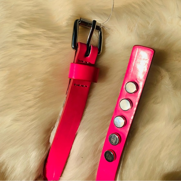 Free People Skinny Round Studs Satin Faux Leather Belts - Picture 1 of 12